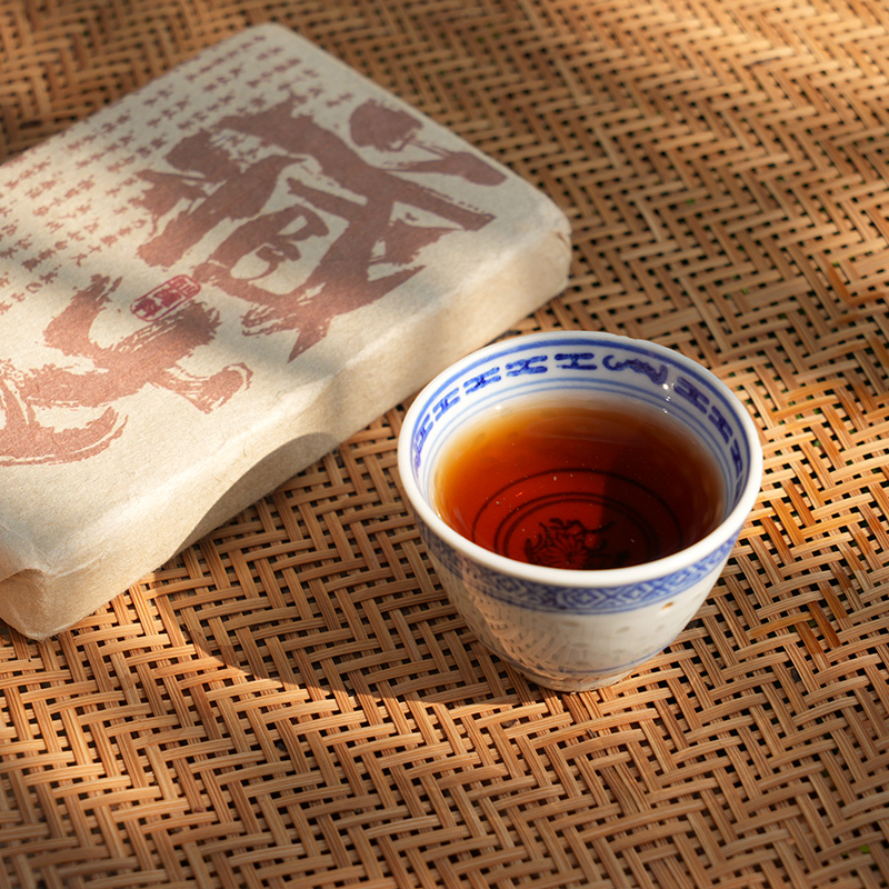 2022年焦糖香古树藏岁普洱茶熟茶 砖茶250克