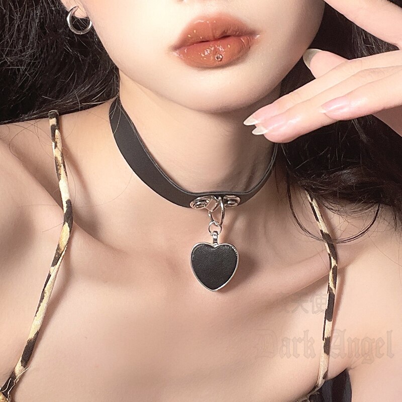纯欲风暗黑项圈可加装牵引链