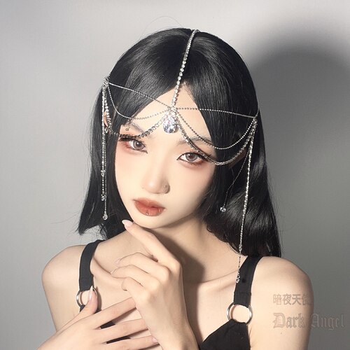 暗夜天使复古风汉服水滴流苏