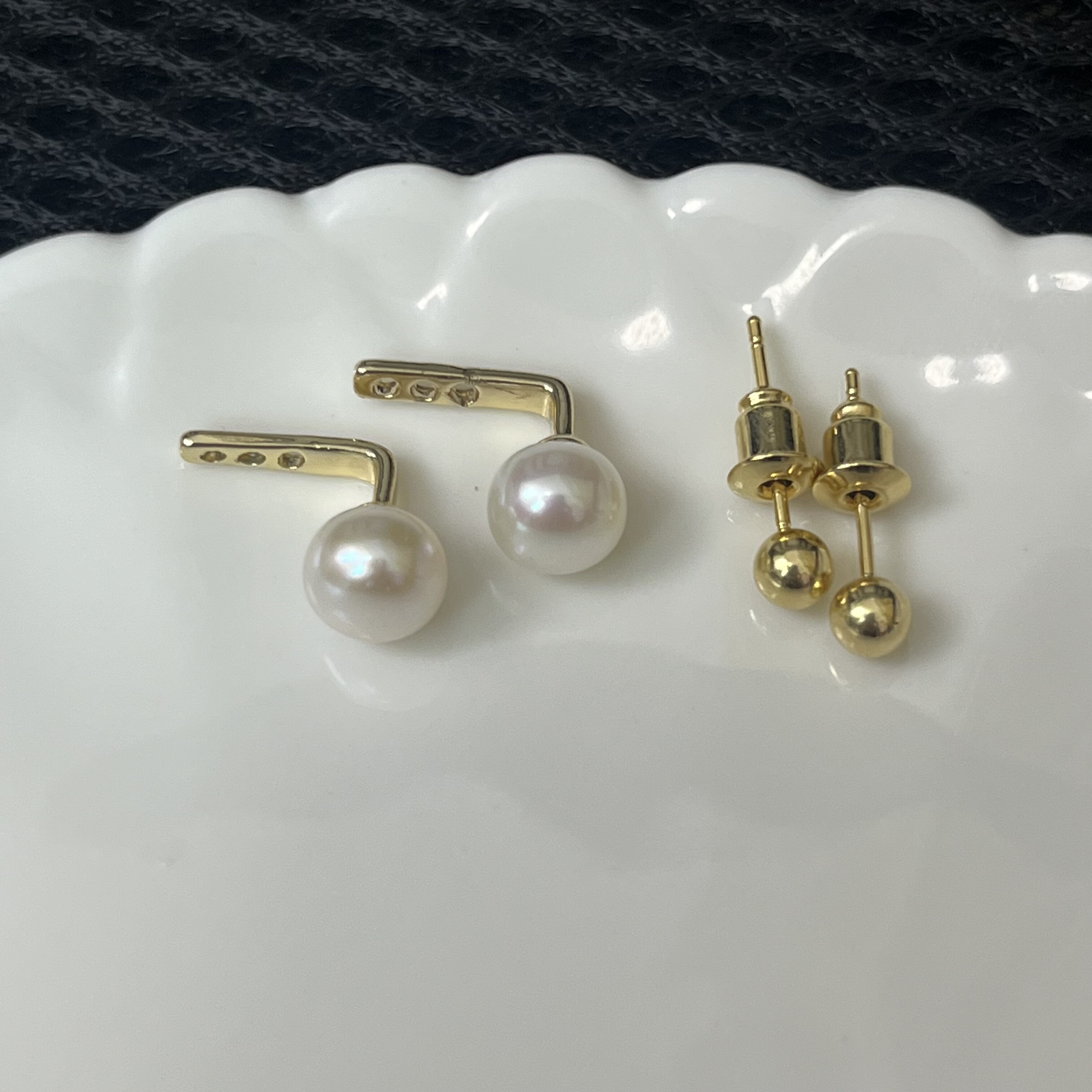 天然淡水珍珠豆豆耳钉925银针包金一款两戴简约气质高级耳饰耳环,珠宝/钻石/翡翠,耳饰,淘宝优惠券,粉丝福利购,淘宝优惠卷