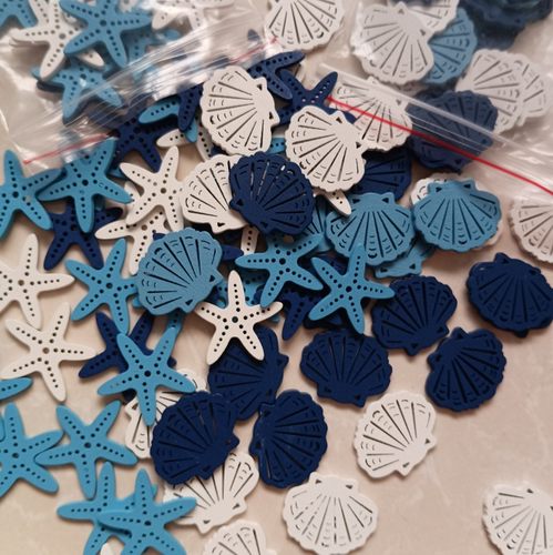 50个/包海洋风格diy海星贝壳