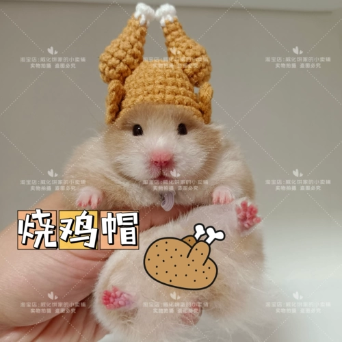 [Дом торта Weihua] Жареные куриные шляпы, хомяки, цветочные ветви золота -шелкового медведя, домашние животные из головного уборов мыши, сосновая кухня