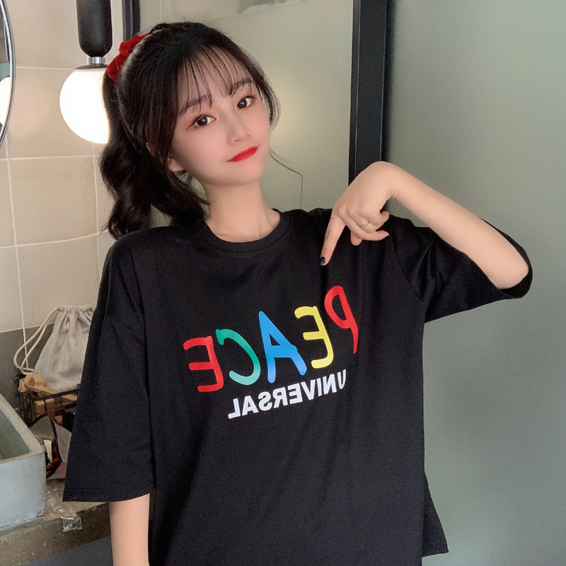 Real shot super fire harasukura short sleeve T-shirt women's new Korean loose top in spring and summer of 2021