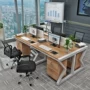 Bàn máy tính và bàn ghế 4 người kết hợp màn hình phân vùng 2 6 người nội thất boong bốn nhân viên nhân viên - Nội thất văn phòng ghế xoay văn phòng giá rẻ
