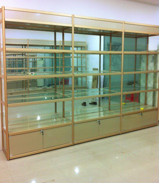 武汉精品展示柜工艺展柜高柜药店饰品陈列柜 精品柜 玻璃展示架