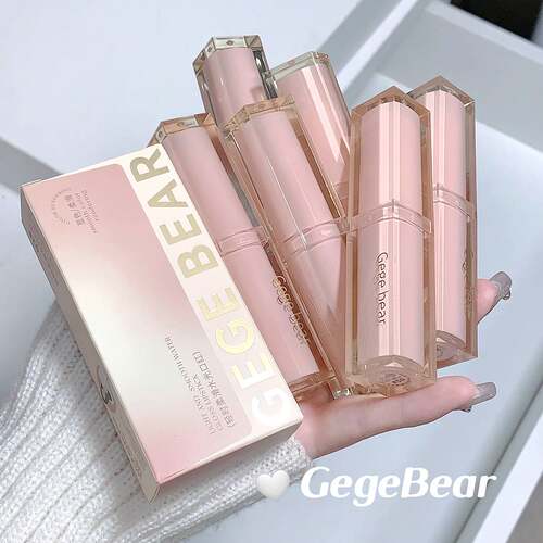 Gege bear轻时柔滑水光口红 补水保湿显色镜面水光口红化妆品美妆