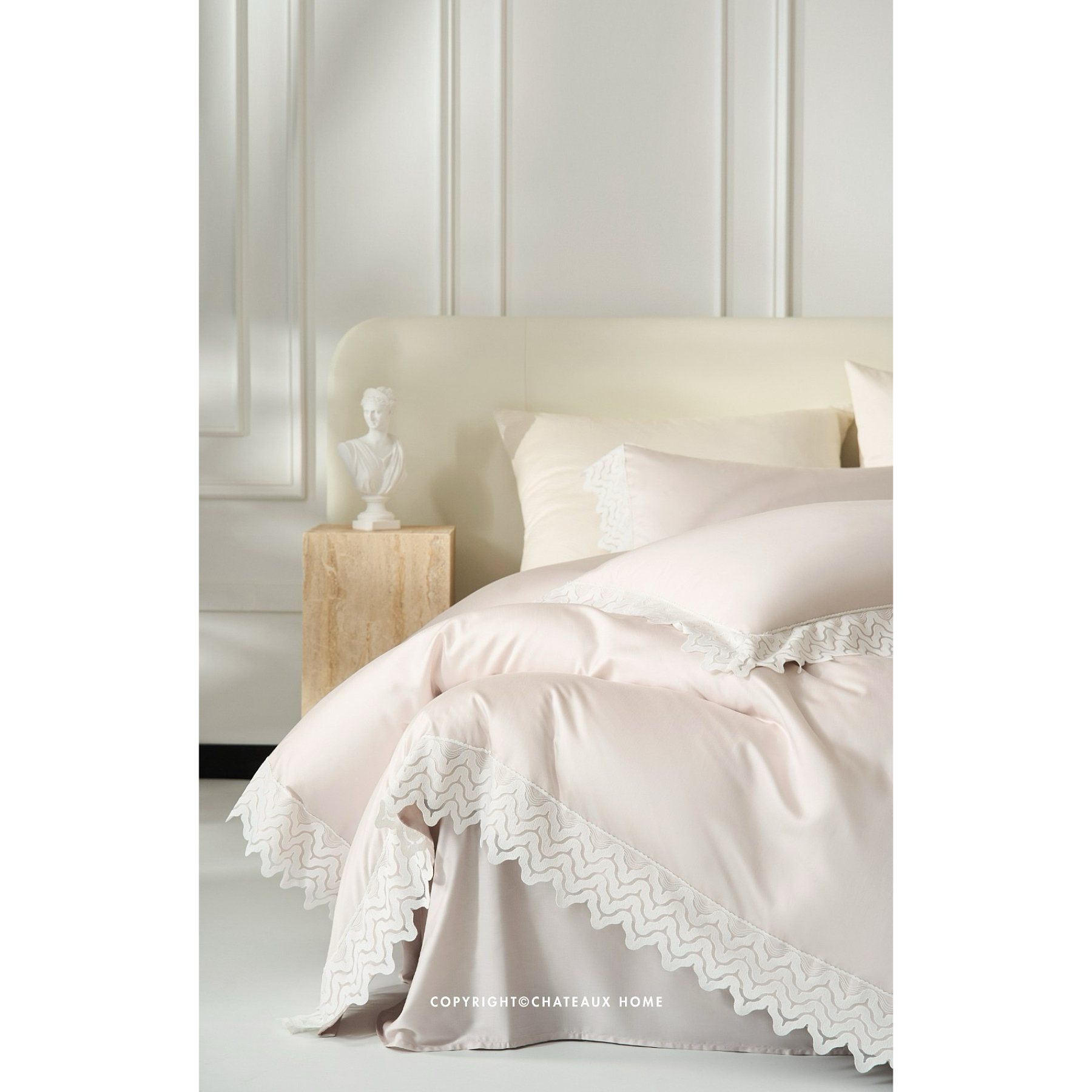 LIWOO黑曜珍石2.0｜奥地利超细旦兰精天丝棉四件套 蕾丝宽边设计