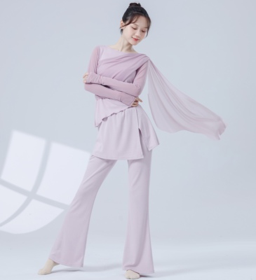 新款古典舞蹈服女现代舞练功服套装中国舞身韵纱衣形体训练表演服