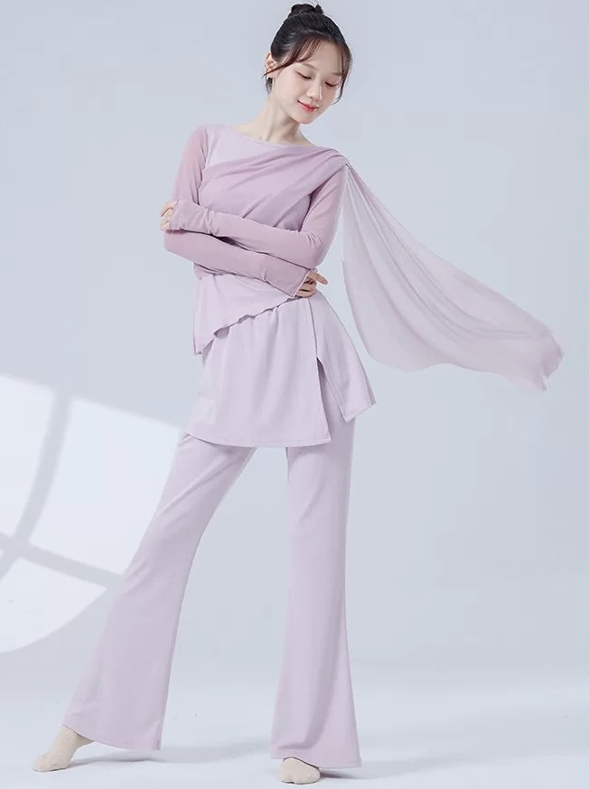 新款古典舞蹈服女现代舞练功服套装中国舞身韵纱衣形体训练表演服