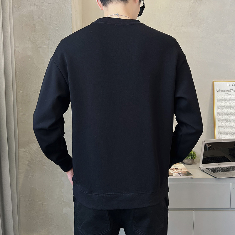 2025春季男士新款微阔贴布撞色圆领卫衣打底A230-8850-P80(控118),男装T恤,电商A230