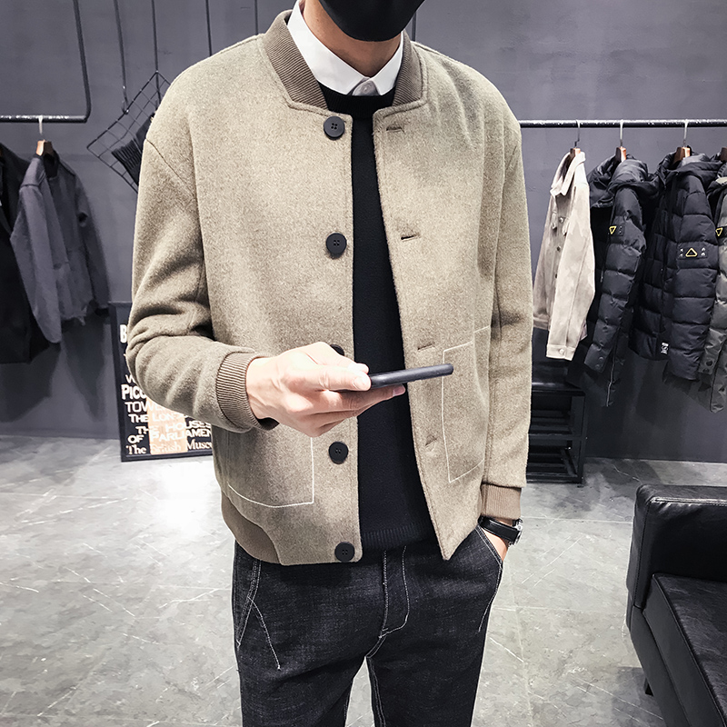 2025秋季福利微溜肩韩版不起球羊毛毛呢外套夹克A378-J16-特P115，男装夹克，电商A230