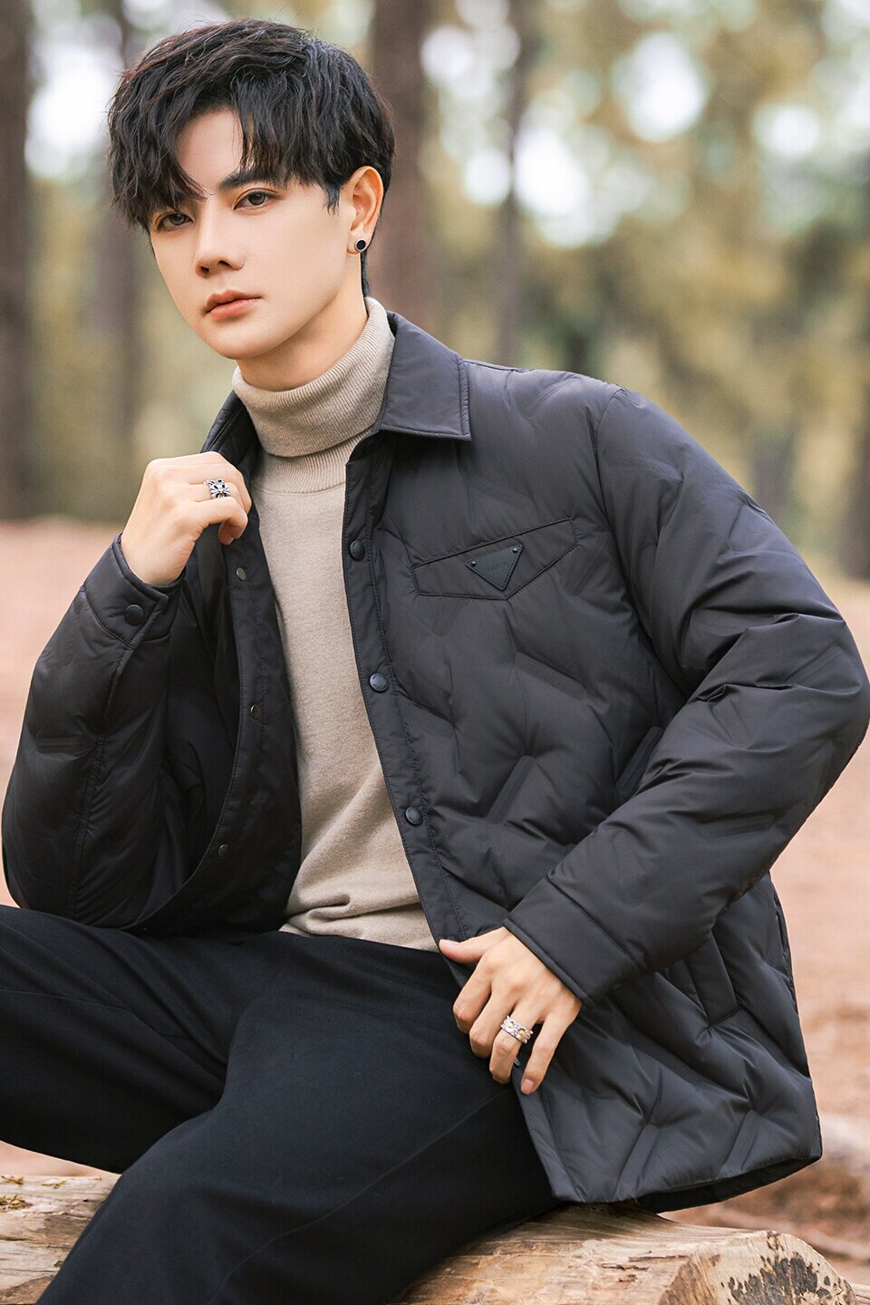 2025冬男修身方领90%白鹅绒轻薄羽绒服A230-A999-P239(控299),男装羽绒服,电商A230