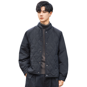 2025冬男宽松圆领菱形格标90轻薄羽绒服A230-8605-P218(控299)图片