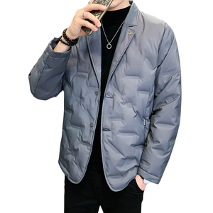 2025冬男标90修身方领压花西装羽绒服A230-K003-P195（控290）图片