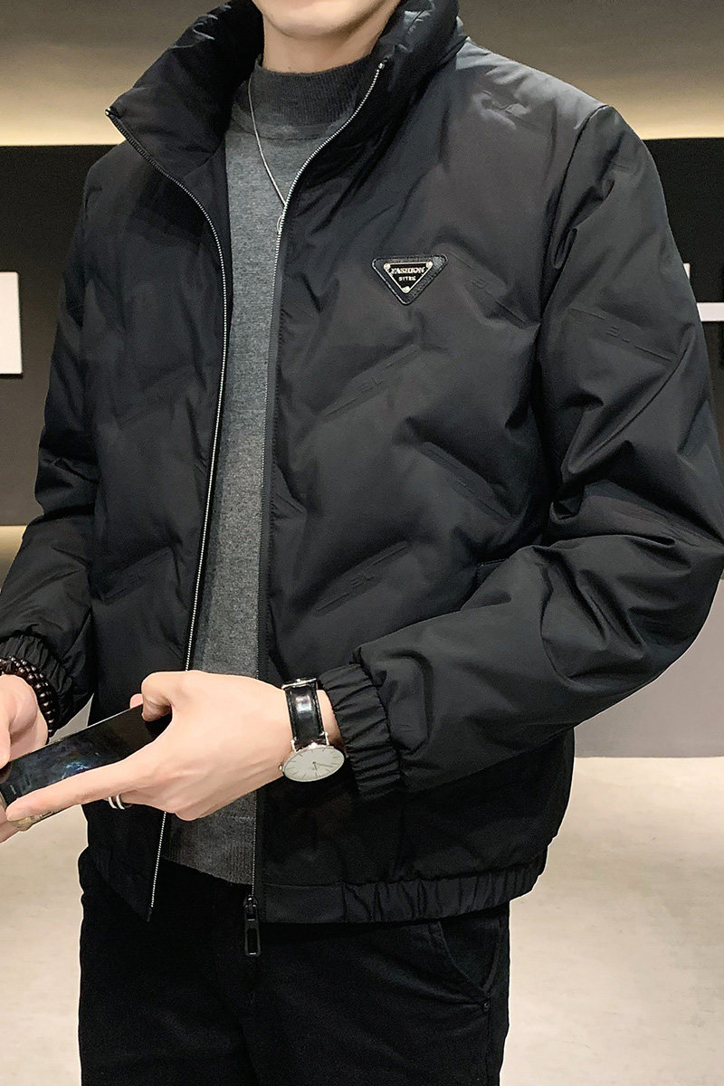 2025冬男款标90修身压花立领贴标羽绒服A230-K006-P175(控270),男装羽绒服,电商A230