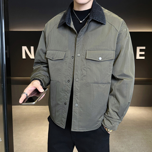 2025冬男微宽松牛仔方领标90轻薄羽绒服A230-86061-P248(控348)图片