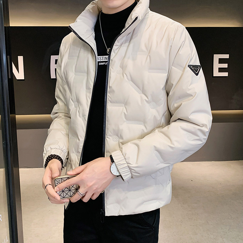 2025冬男款标90修身压花立领贴标羽绒服A230-K001-P175(控270),男装羽绒服,电商A230