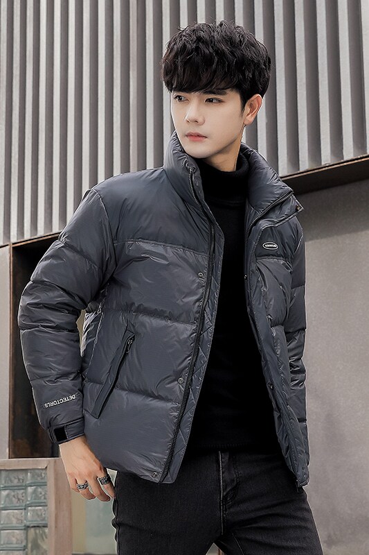 2025冬款男款拼接细格贴标微宽松羽绒服A230-66010-P125（控199）,男装羽绒服,电商A230