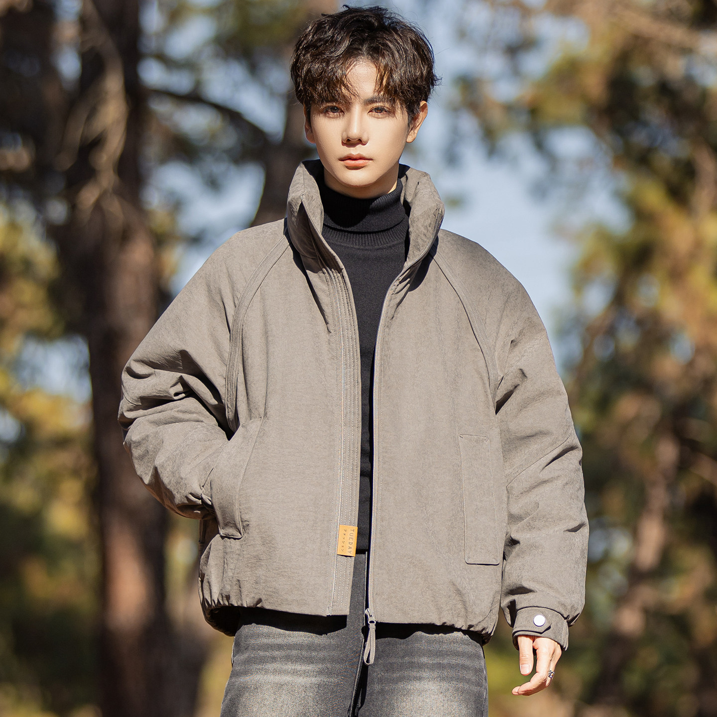 2025冬季男年货款立领新标90棉布羽绒服A230-8020-P249(控349)，男装羽绒服，电商A230