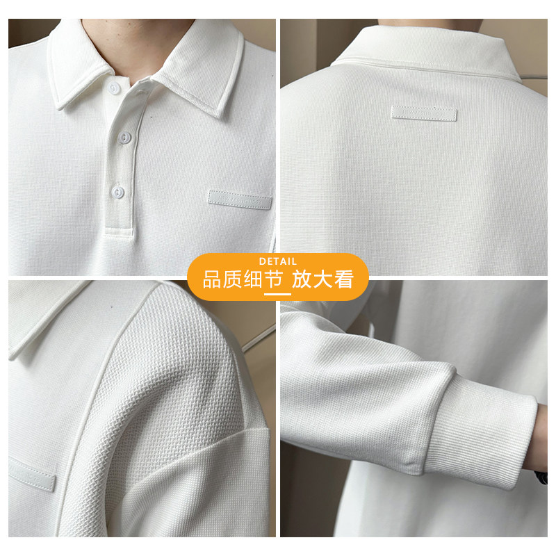 2025春季男士套头翻领新款拼接卫衣打底衫A230-66569-P80(控115),男装卫衣,电商A230
