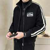 2026春男士新款条纹立领休闲贴标夹克外套A230-2226-P125(控168)，男装夹克，电商A230