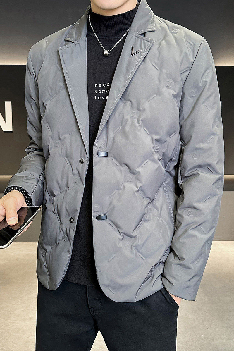 2026冬男休闲印花西服新标90带羽绒A230-2703-P205(控308),男装西服,电商A230
