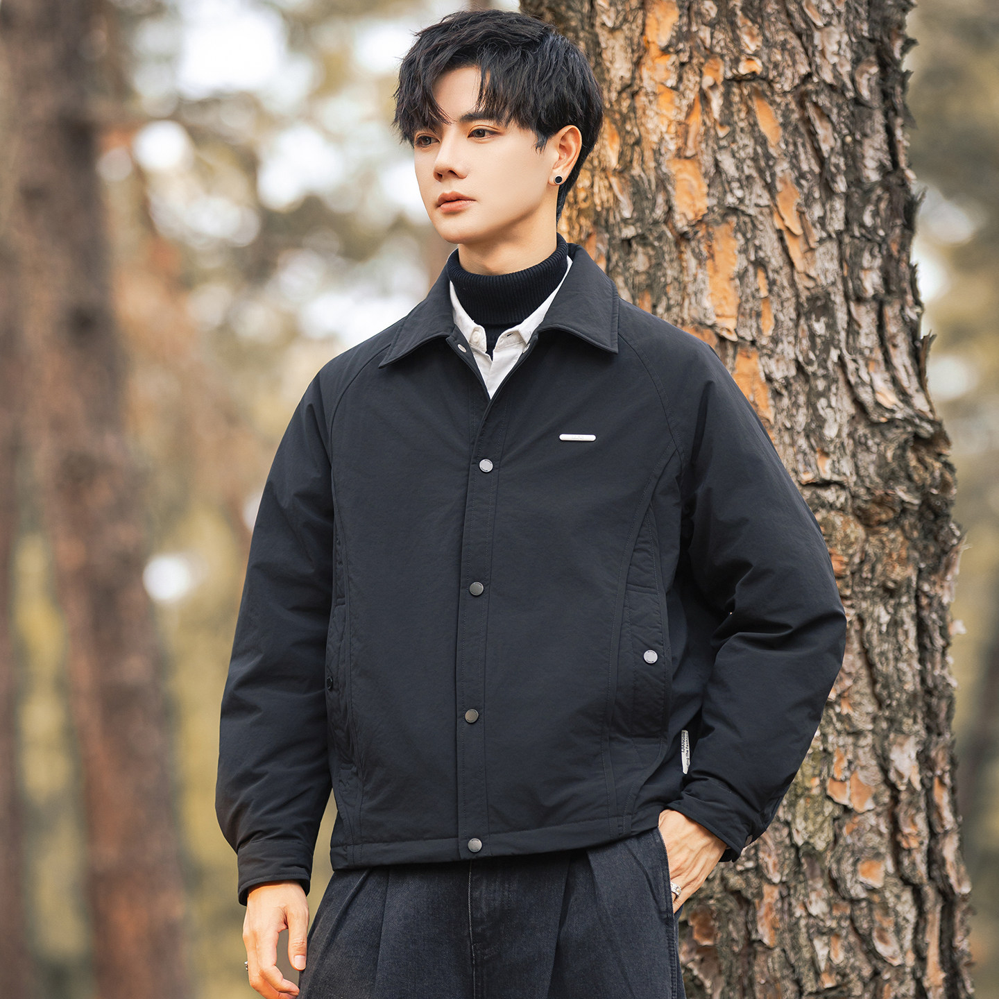2025冬男宽松新标90%白鸭绒轻薄羽绒服A230-95702-P195(控290),男装羽绒服,电商A230