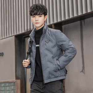 2025冬男款标90修身压花立领贴标羽绒服A230-K006-P175(控270)图片