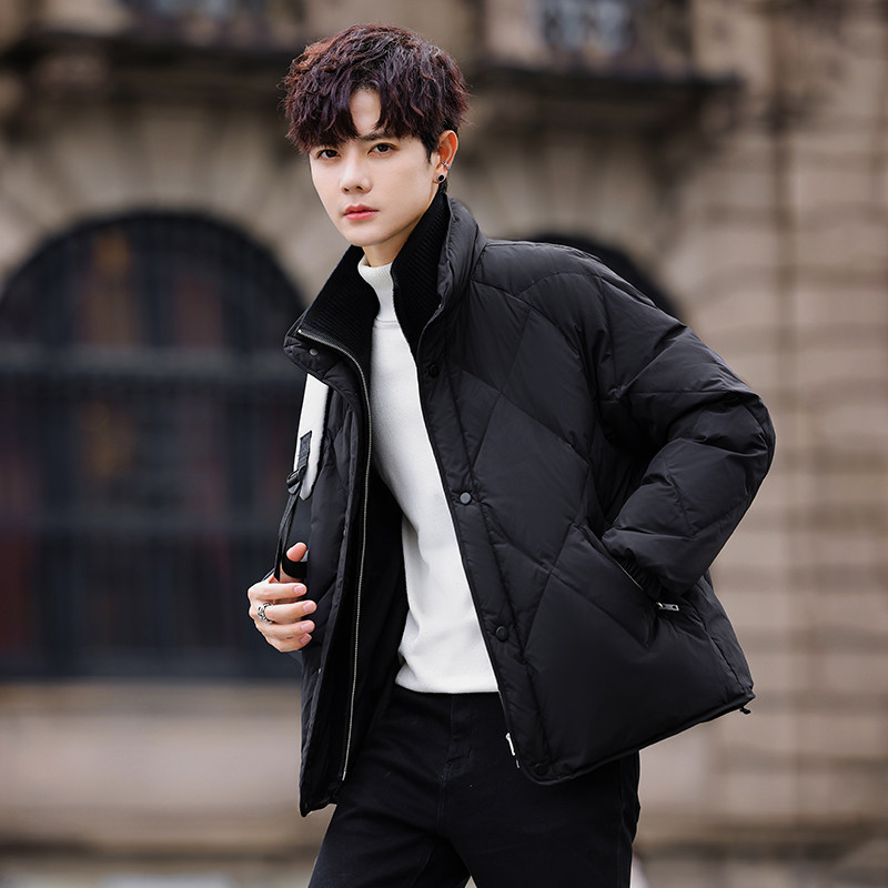 2025冬男微宽松假两件立领标90羽绒服A230-991-P348(控488)，男装羽绒服，电商A230