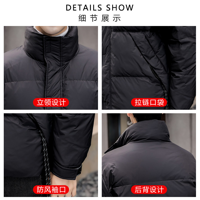 2025冬男款宽松微宽松贴标立领加厚羽绒服A230-K012-P268(控368),男装羽绒服,电商A230