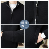 2025秋款男款纯色韩式拉链立领毛衣外套A230-1887-P125(控168)，男装针织衫/毛衣，电商A230