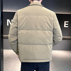 2025年冬季男士修身方领暗花夹克羽绒服A230-1831-P185(控285)图片