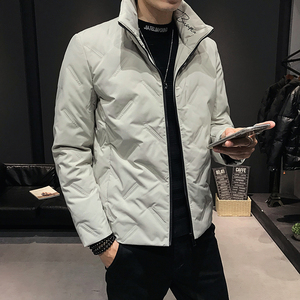 2025冬装3D印花修身经典立领男羽绒服外套A230-Y05-P155（控199）图片