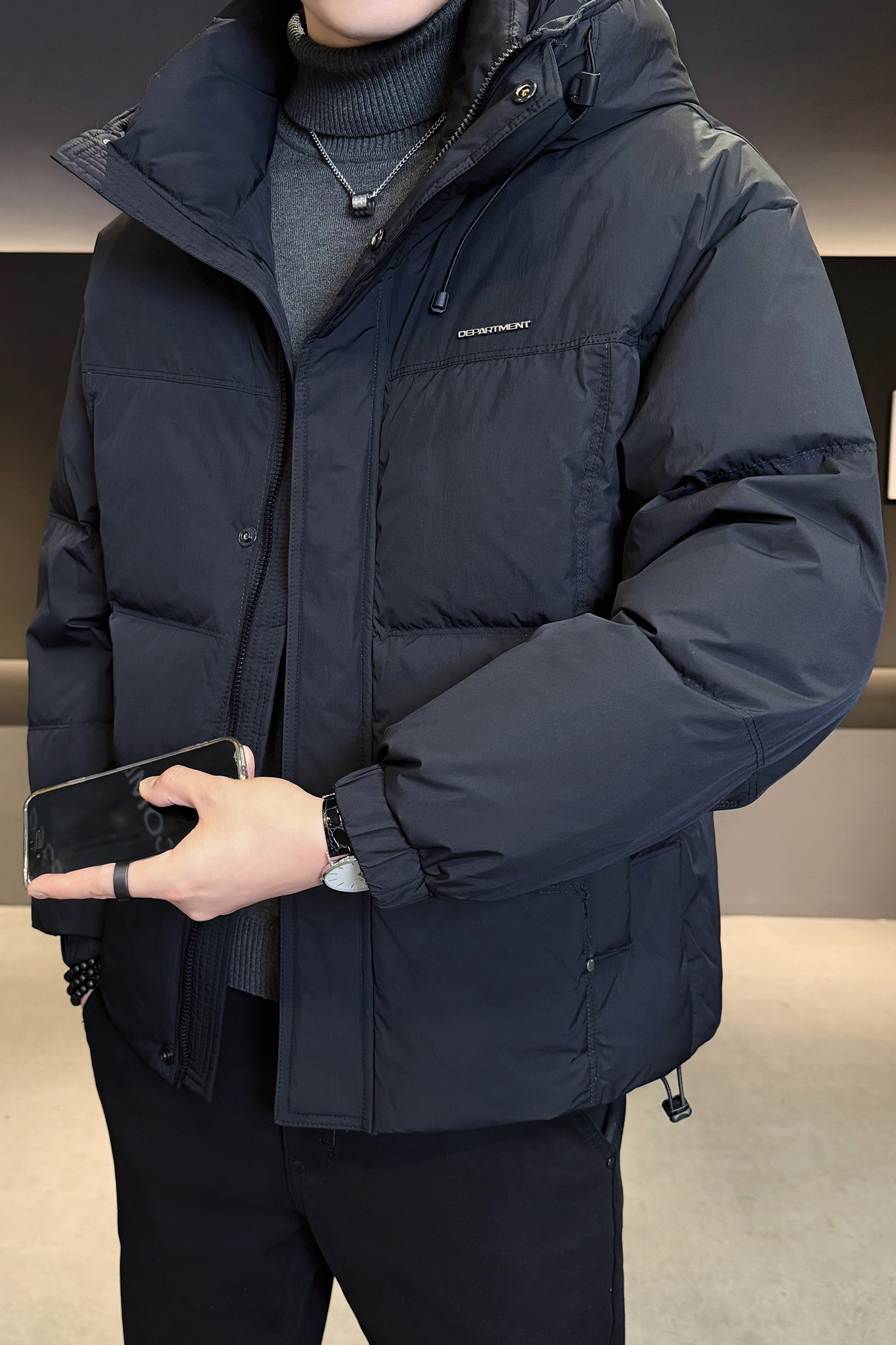 2025冬男微宽松连帽新标50白鸭绒羽绒服A230-25806-P228(控328),男装羽绒服,电商A230
