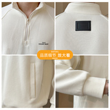 2025秋主推款微宽松立领印花3D竖条卫衣打底A230-573-P105(控145)，男装T恤，电商A230
