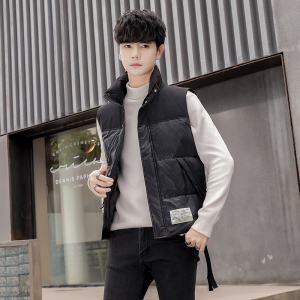 2025秋冬男款立领拉链拼料羽绒棉马甲外套A230-023-P115（控158）,男装羽绒服,电商A230