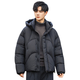 2025年冬男女款连帽新标90泡芙穿刺羽绒服A230-5853-P358(控499，男装羽绒服，电商A230