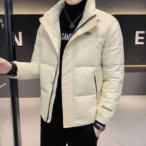 2025冬款男款拼接细格贴标微宽松羽绒服A230-66010-P125（控199）图片