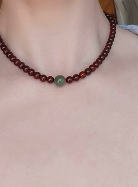 印度项链短款天然小叶紫檀木女