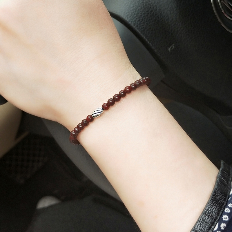 单圈木质手串印度小叶紫檀简约女
