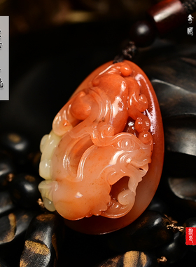 君心寿山石项链男士配饰挂件吊坠