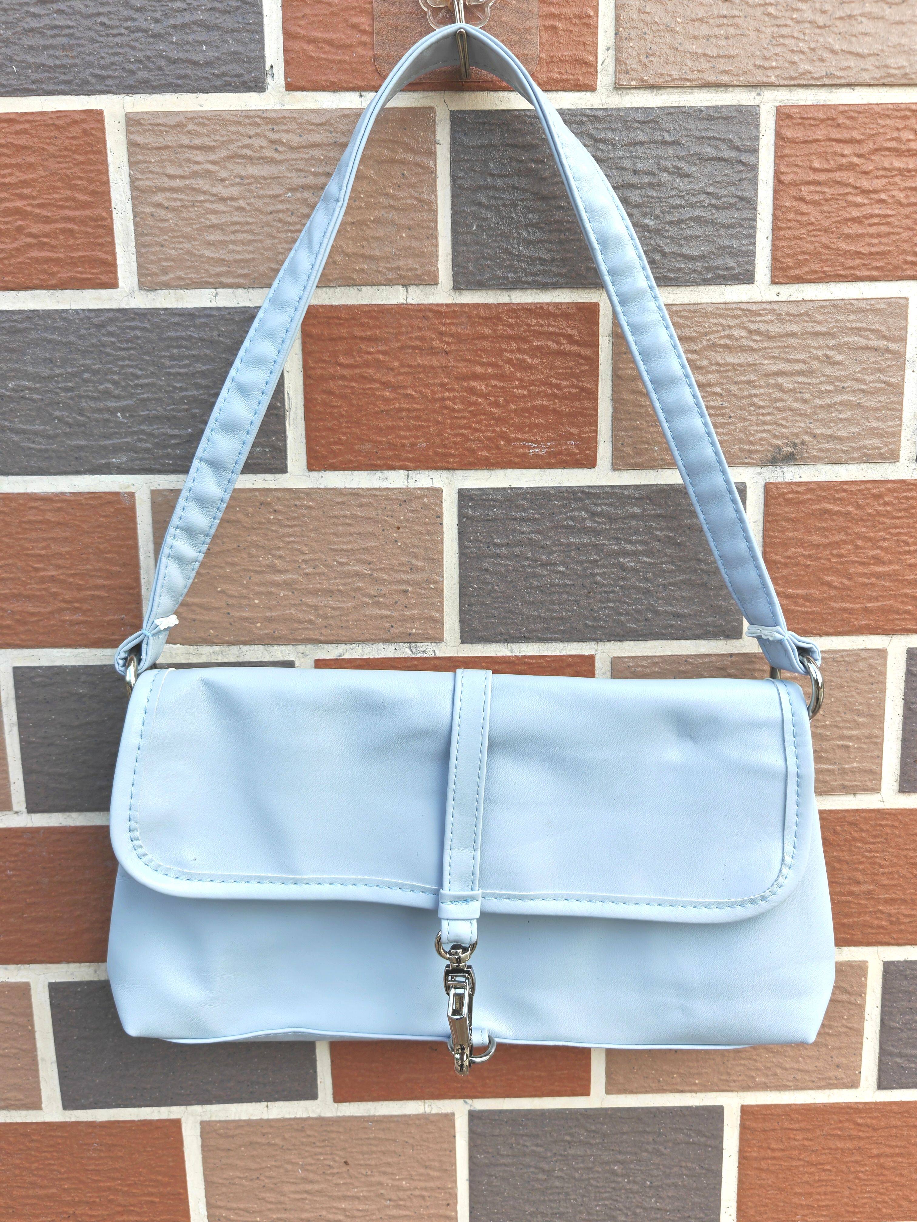 美宝莲女士单肩包 软皮质防水腋下包 简约纯色小清新随身小物件包