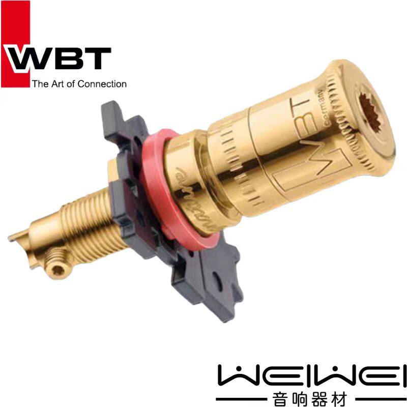 盒装行货带防伪 德国WBT 0730.11 黄金版音箱喇叭功放插座 接线柱