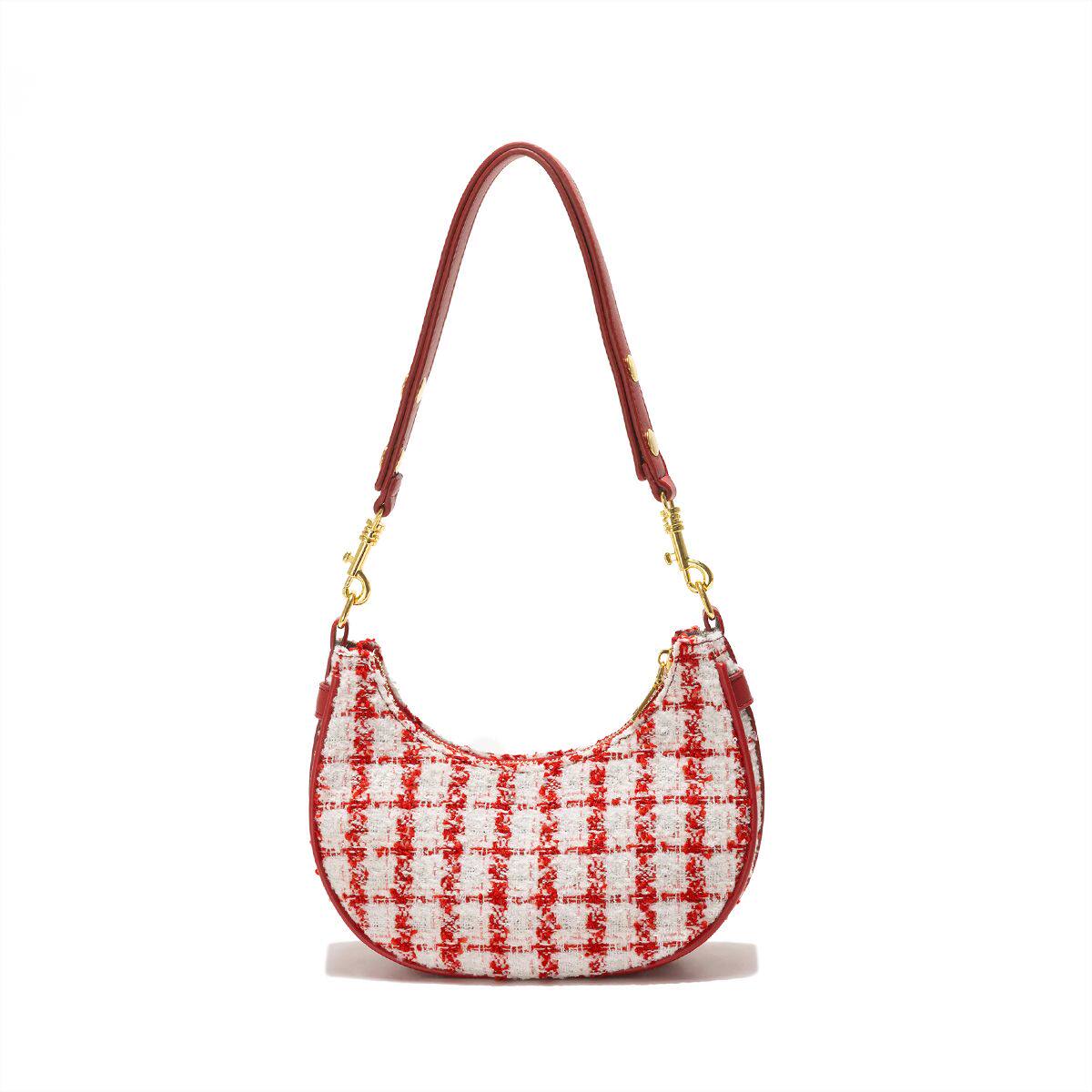 2026新款小众设计高级感腋下包时尚百搭单肩斜挎手提红色新娘婚包