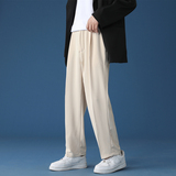 垂感冰丝休闲裤男西裤宽松速干空调裤夏季超薄款九分裤K2066P25，男装西裤，四季星座303A