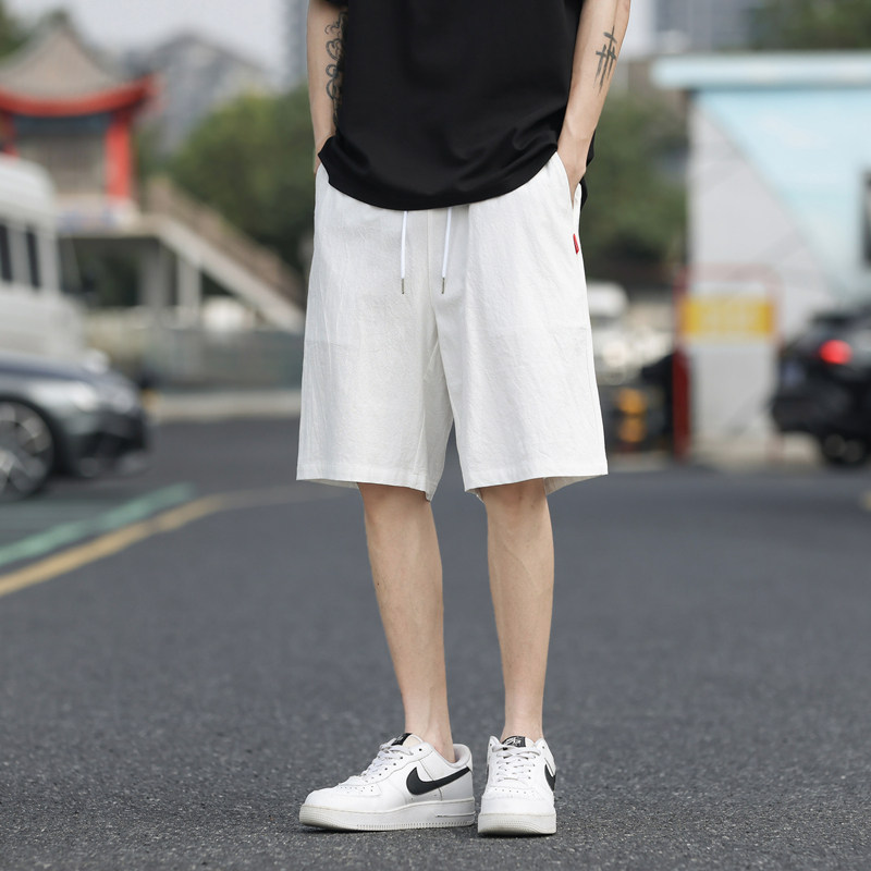 新中式亚麻裤子夏季轻薄透气潮男士短裤棉麻休闲裤风男装K600,男装牛仔裤,四季星座303A
