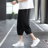 七分裤男士短裤夏季冰丝潮流直筒大码运动休闲八分中裤子K970P17，男装牛仔裤，四季星座303A