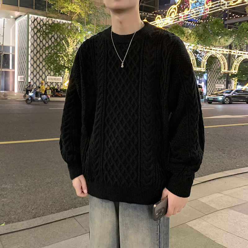 MY8267毛衣男冬季宽松慵懒高级感男生线衣美式休闲男常规37加绒47图片