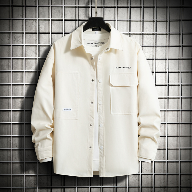 JK2025男士外套衬衫长袖衬衣春秋冬装夹克工装上衣服常规30加厚40，男装夹克，四季星座303A