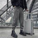 潮男装秋冬休闲裤九分裤束脚裤社会精神小伙西裤子哈伦K254P25，男装西裤，四季星座303A